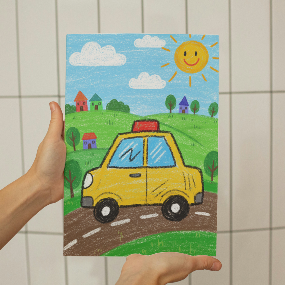 Kids Drawing Poster | Bring your children's drawing to life | A4 unframed.