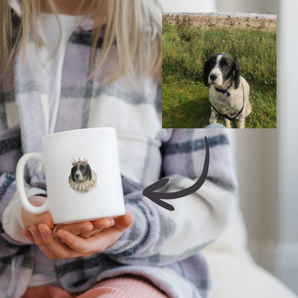 Pet Princess Mug | Your cat or dog magically turned into royalty on a 325 ml mug