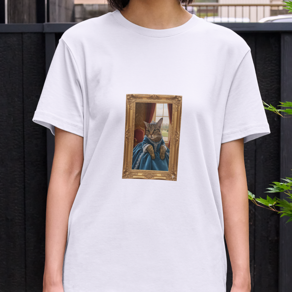 Pet Princess T-Shirt | Your cat, dog, hamster as a princess in a palatial drawing room on a 100% cotton t-shirt