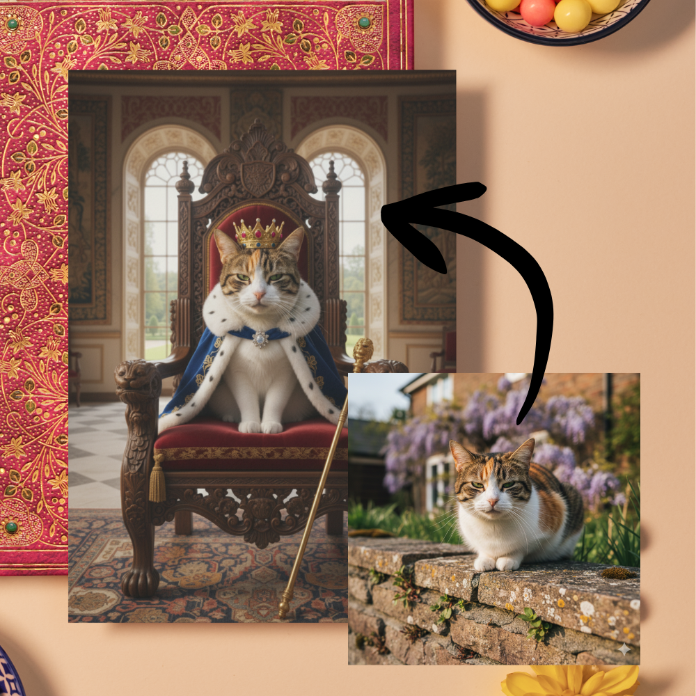 Pet Royalty | 5x7" Greetings Card - works for all pets (maybe not snakes)