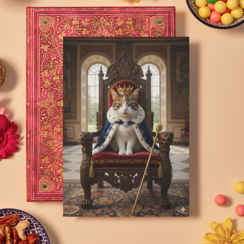 Pet Royalty | 5x7" Greetings Card - works for all pets (maybe not snakes)