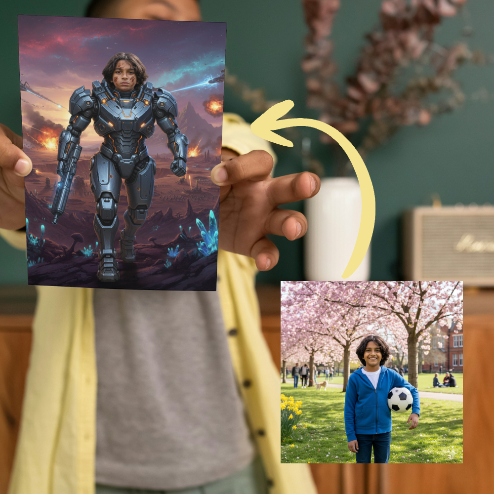 Robot Boy (or girl or grandad)! Greetings card perfect for any occasion. 5 x 7 inch