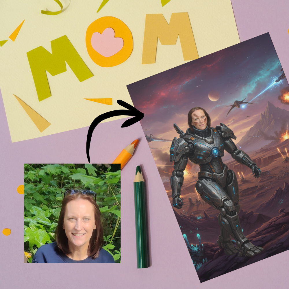 Robot Boy (or girl or grandad)! Greetings card perfect for any occasion. 5 x 7 inch