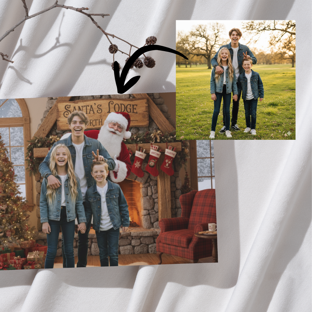 You and Santa | 5x7" Personalised Greetings Card